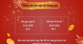 Thông báo lịch nghĩ tết Dương lịch