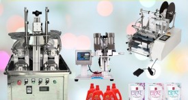 Dây chuyền sản xuất bán tự động nước giặt xả 