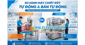 So sánh máy chiết rót tự động và bán tự động – Tiết kiệm chi phí 50%?