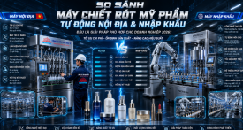 So Sánh Máy Chiết Rót Mỹ Phẩm Tự Động Nội Địa Và Nhập Khẩu