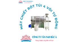 Máy chiết rót túi 4 vòi tự động có đóng nắp Máy chiết rót túi 4 vòi tự động có đóng nắp