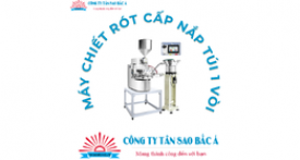 Máy chiết rót cấp nắp túi 1 vòi tự động Máy chiết rót cấp nắp túi 1 vòi tự động