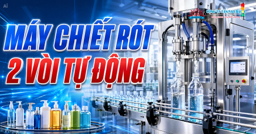 Máy chiết rót 2 vòi tự động Máy chiết rót 2 vòi tự động