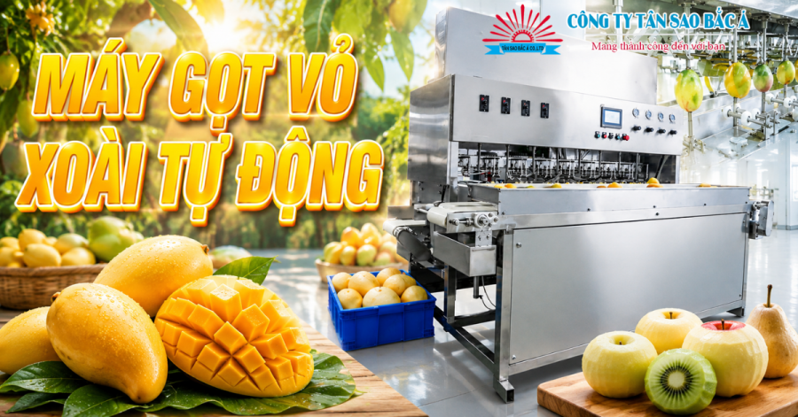 Máy gọt vỏ xoài tự động Máy gọt vỏ xoài tự động