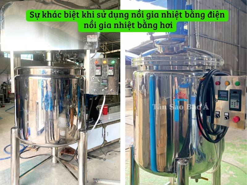 Sự khác biệt khi sử dụng nồi gia nhiệt bằng điện và nồi gia nhiệt bằng hơi (1)
