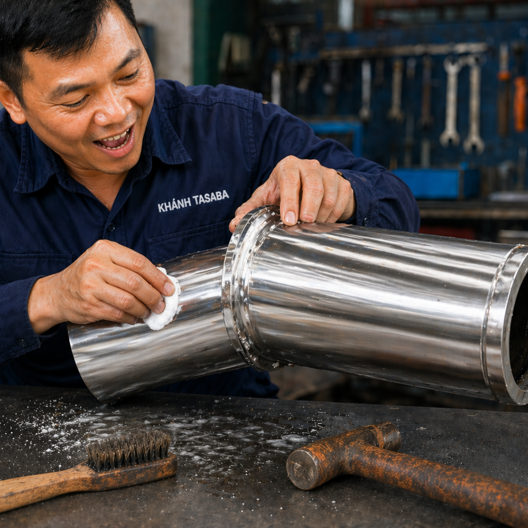 cách làm sáng inox 304