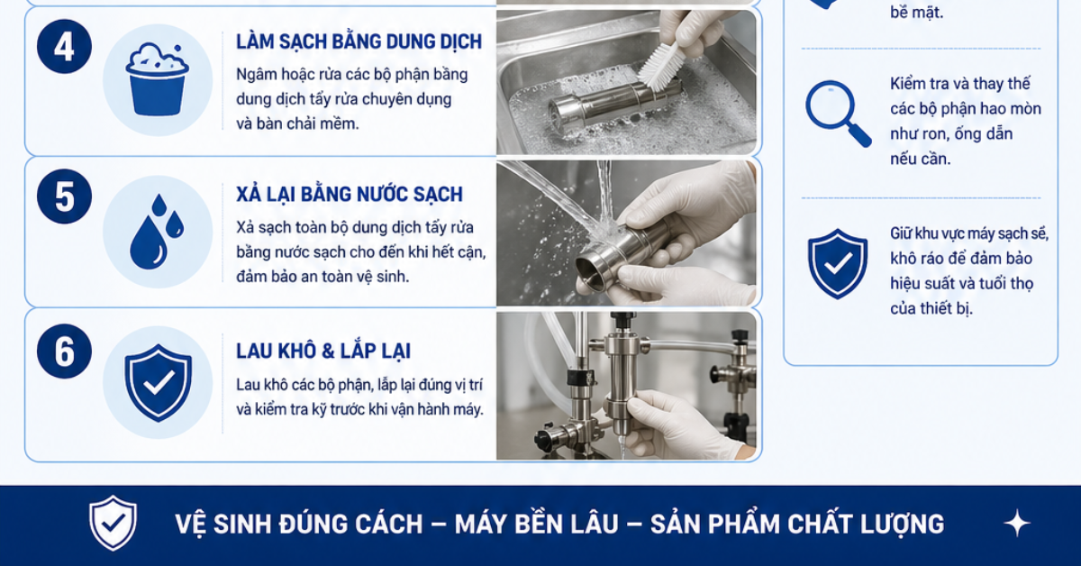 cách vệ sinh máy chiết rót (2)