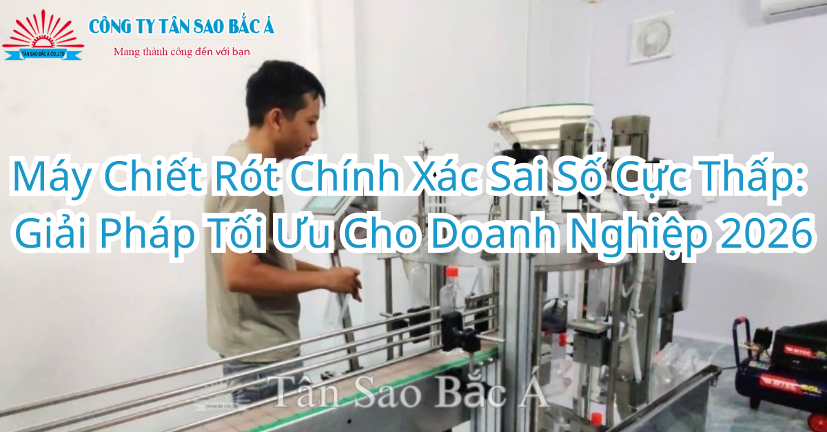 Máy Chiết Rót Chính Xác Sai Số Cực Thấp:  Giải Pháp Tối Ưu Cho Doanh Nghiệp 2026