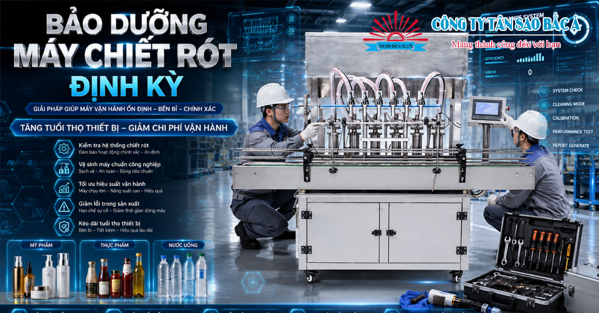 bảo dưỡng máy chiết rót định kỳ