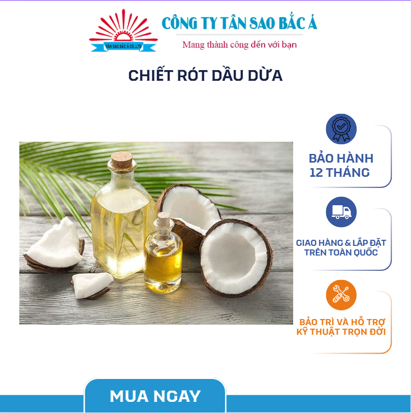 chiết rót dầu dừa đặc sệt