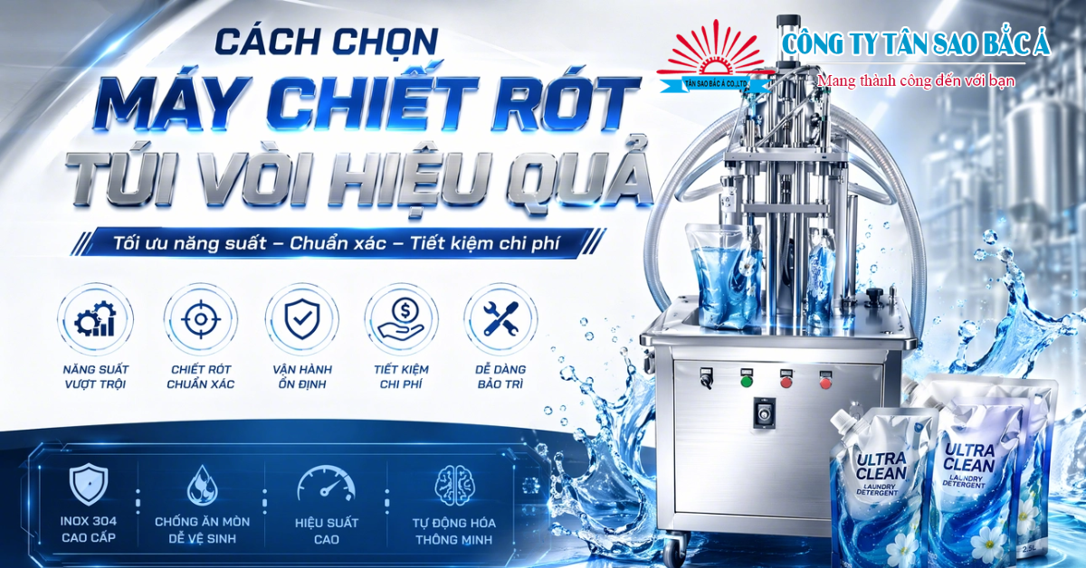 máy chiết rót túi vòi hiệu quả