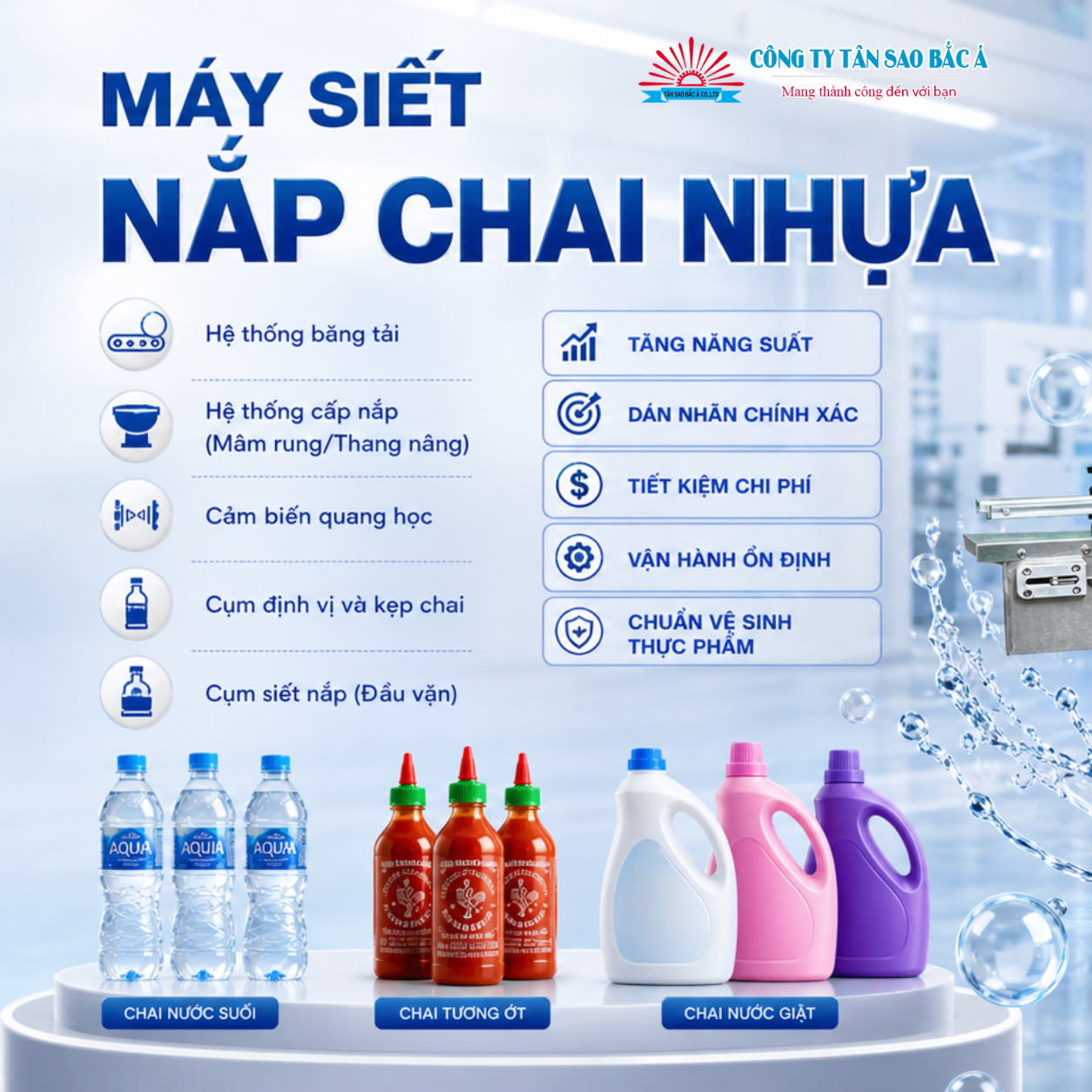 máy siết nắp chai nhựa
