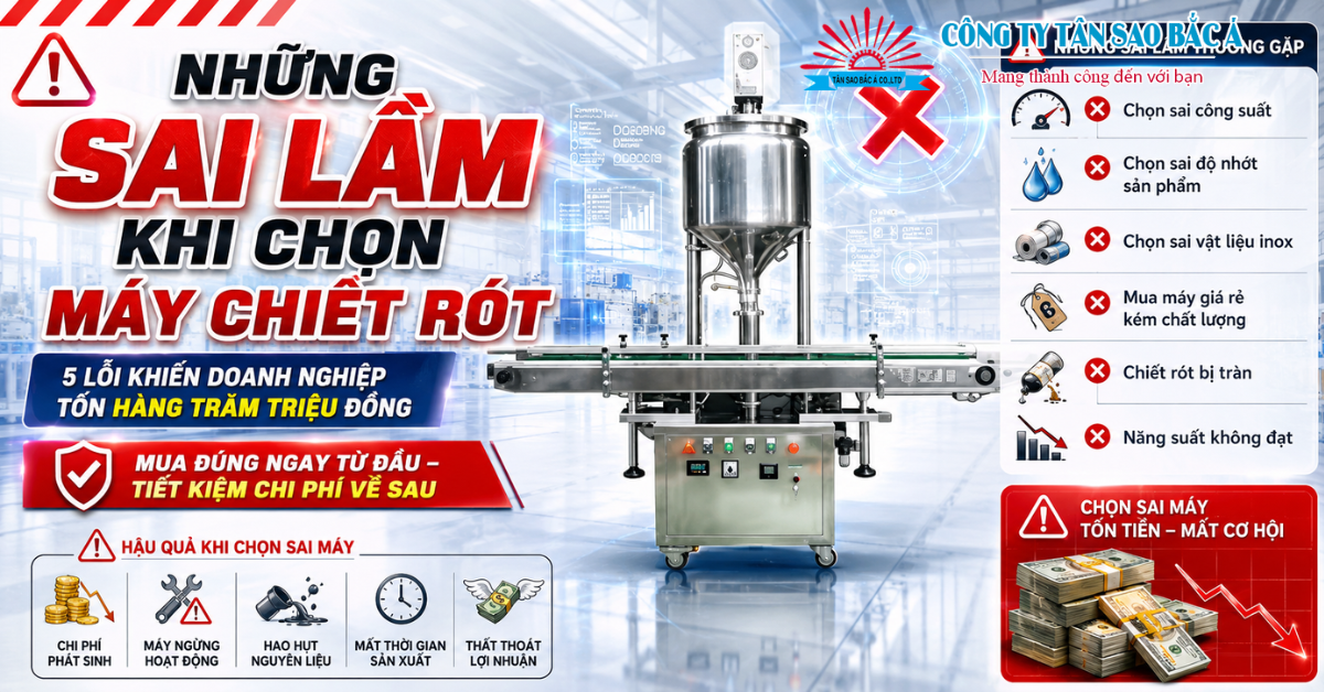 những sai lầm khi chọn máy chiết rót