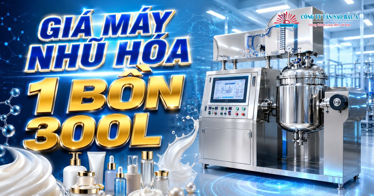Giá Máy Nhũ Hóa 1 Bồn 300L Tự Động TASABA  Cấu Hình Cao Cấp 2026