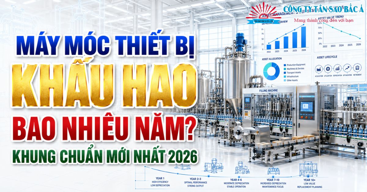 MÁY MÓC THIẾT BỊ KHẤU HAO BAO NHIÊU NĂM? KHUNG CHUẨN MỚI NHẤT 2026 MÁY MÓC THIẾT BỊ KHẤU HAO BAO NHIÊU NĂM? KHUNG CHUẨN MỚI NHẤT 2026