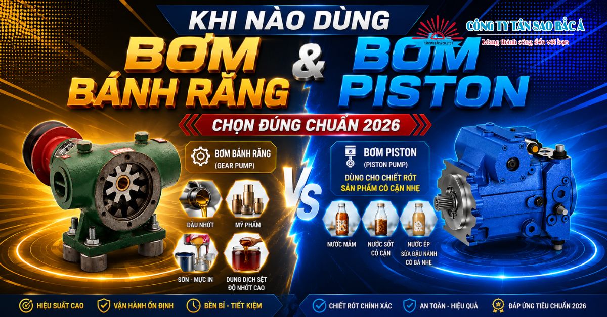 Khi Nào Dùng Bơm Piston Và Bơm Bánh Răng? Chọn Đúng Chuẩn 2026