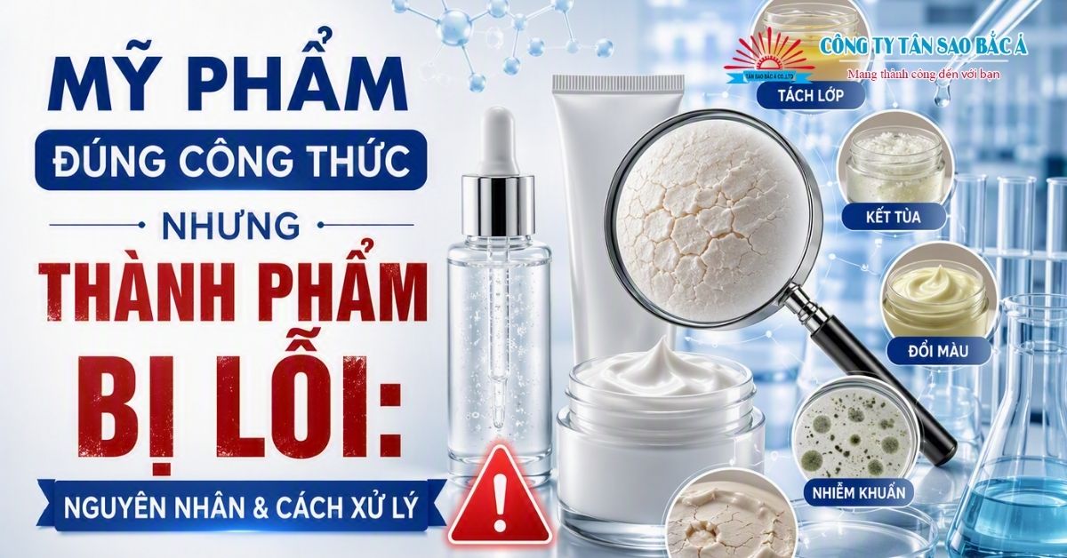 đúng công thức nhưng thành phẩm bị lỗi