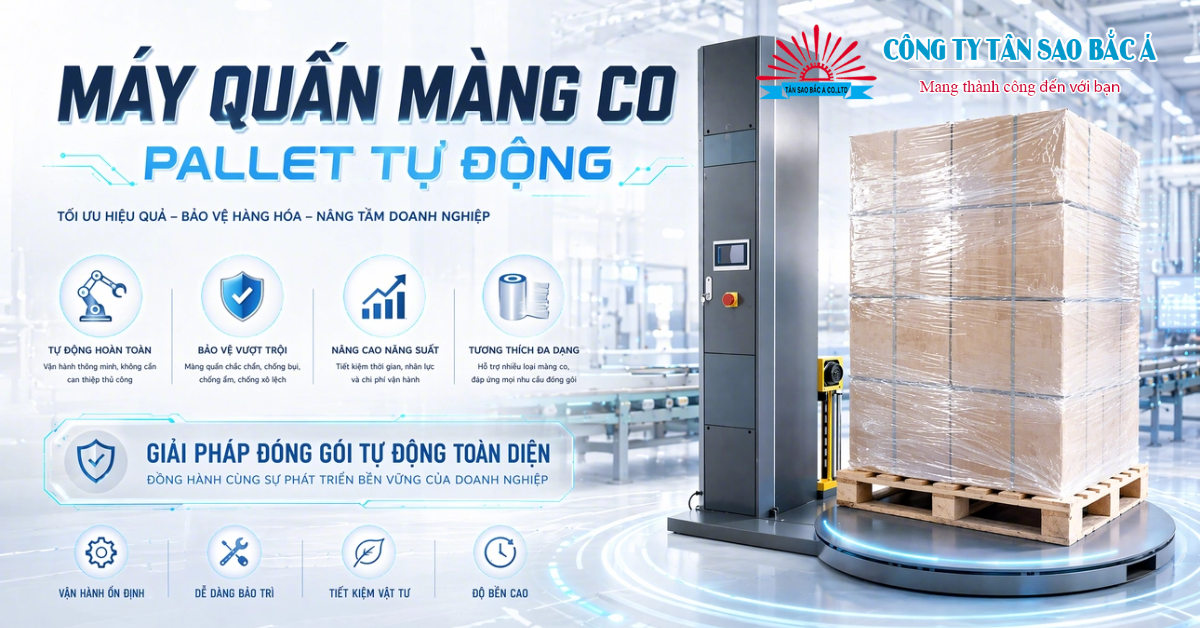 MÁY QUẤN MÀNG CO PALLET TỰ ĐỘNG