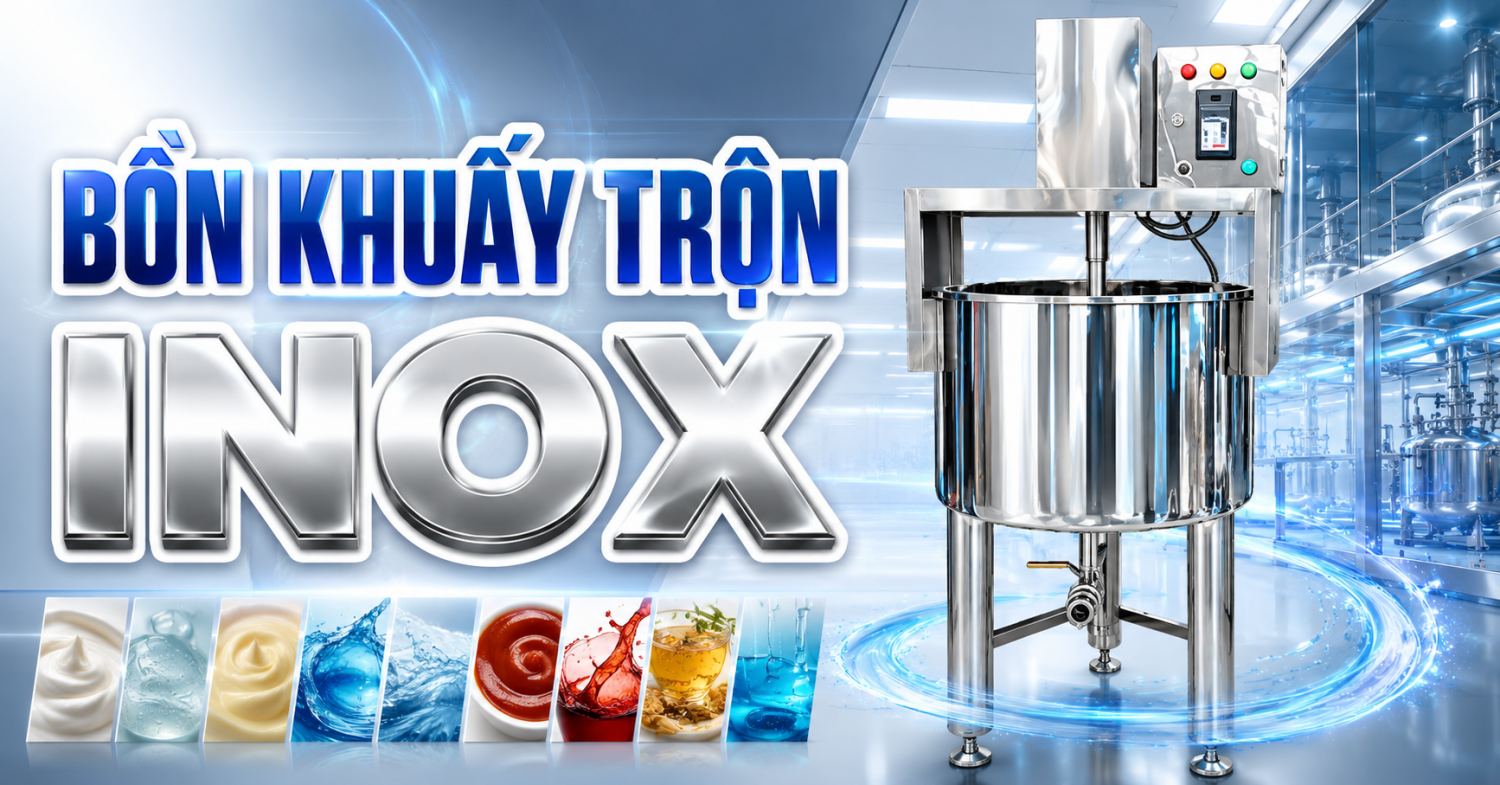 Bồn khuấy trộn inox, bồn khuấy trộn hóa chất