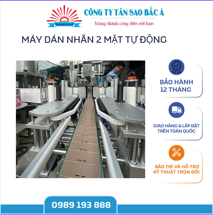 máy dán nhãn 2 mặt tự động