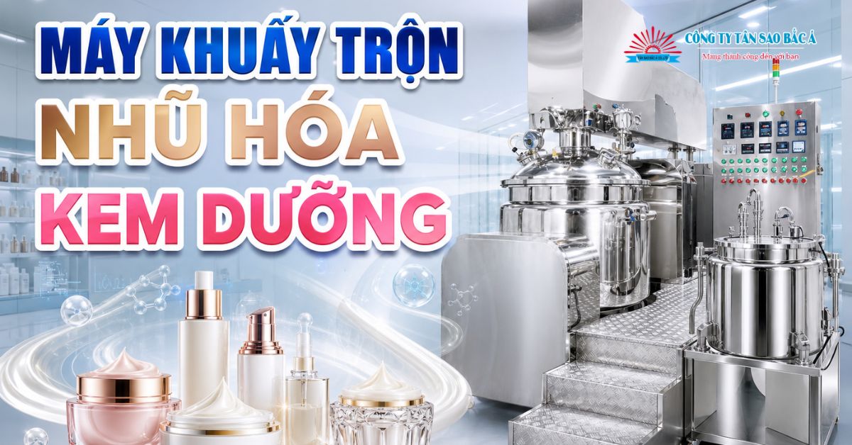 Máy khuấy trộn nhũ hóa kem dưỡng trắng da công nghệ hiện đại 