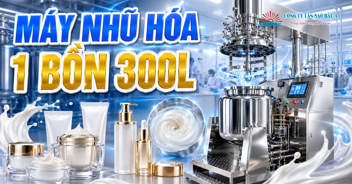 Máy nhũ hóa 1 bồn 300L