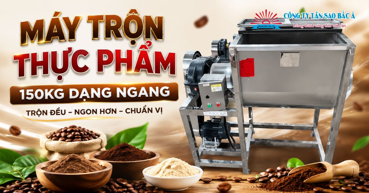 Máy trộn thực phẩm 150kg dạng ngang