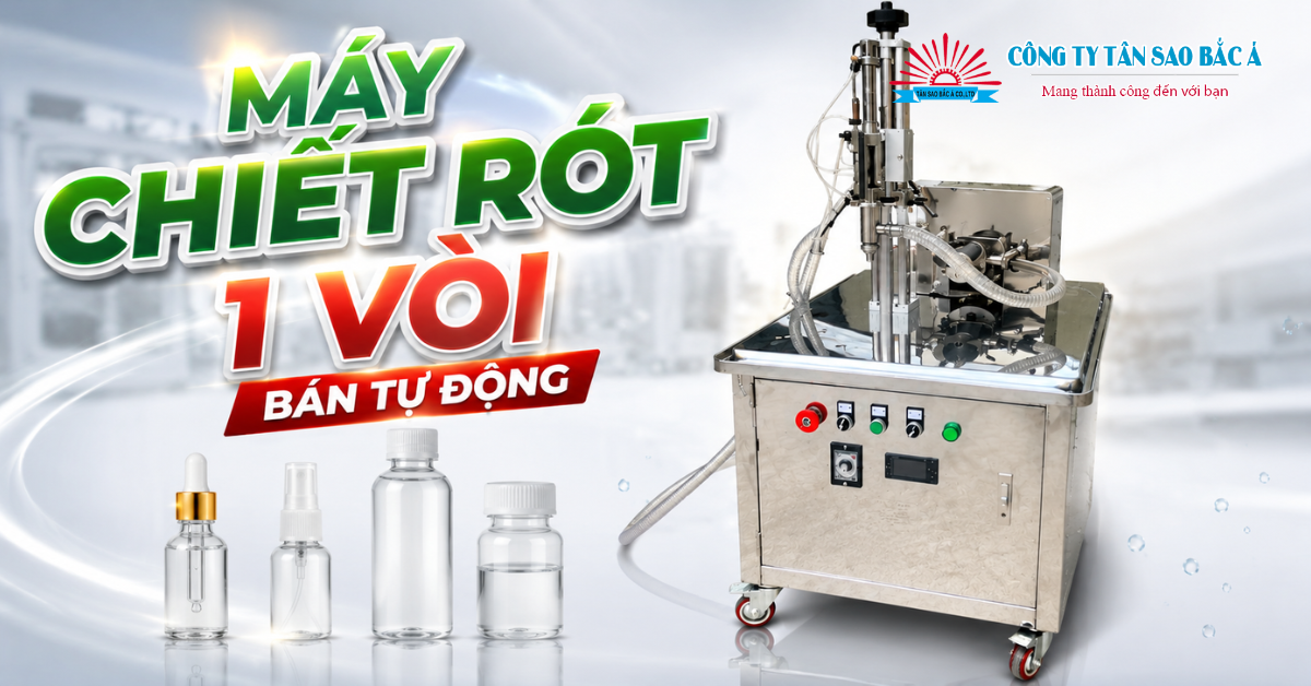 Máy chiết rót 1 vòi bán tự động